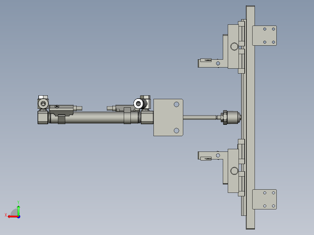 定位片滑块机构后视图