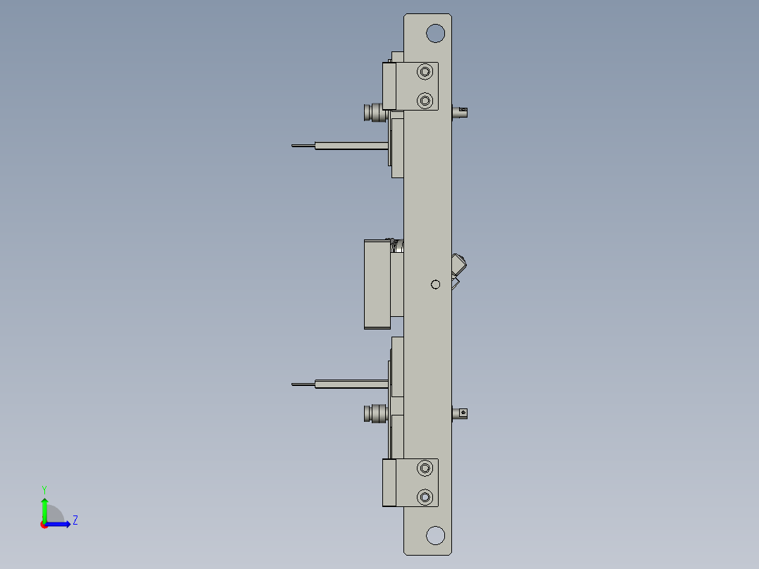 定位片滑块机构左视图