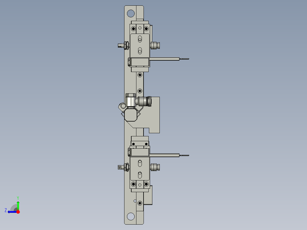 定位片滑块机构右视图