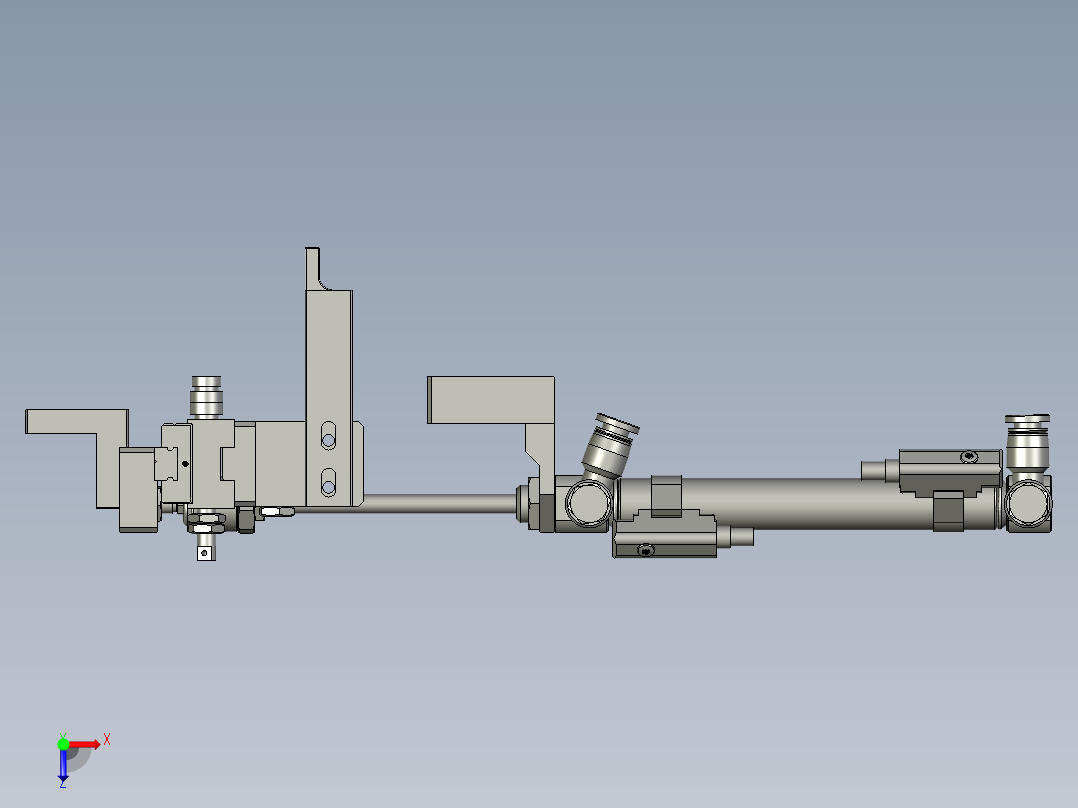 定位片滑块机构俯视图