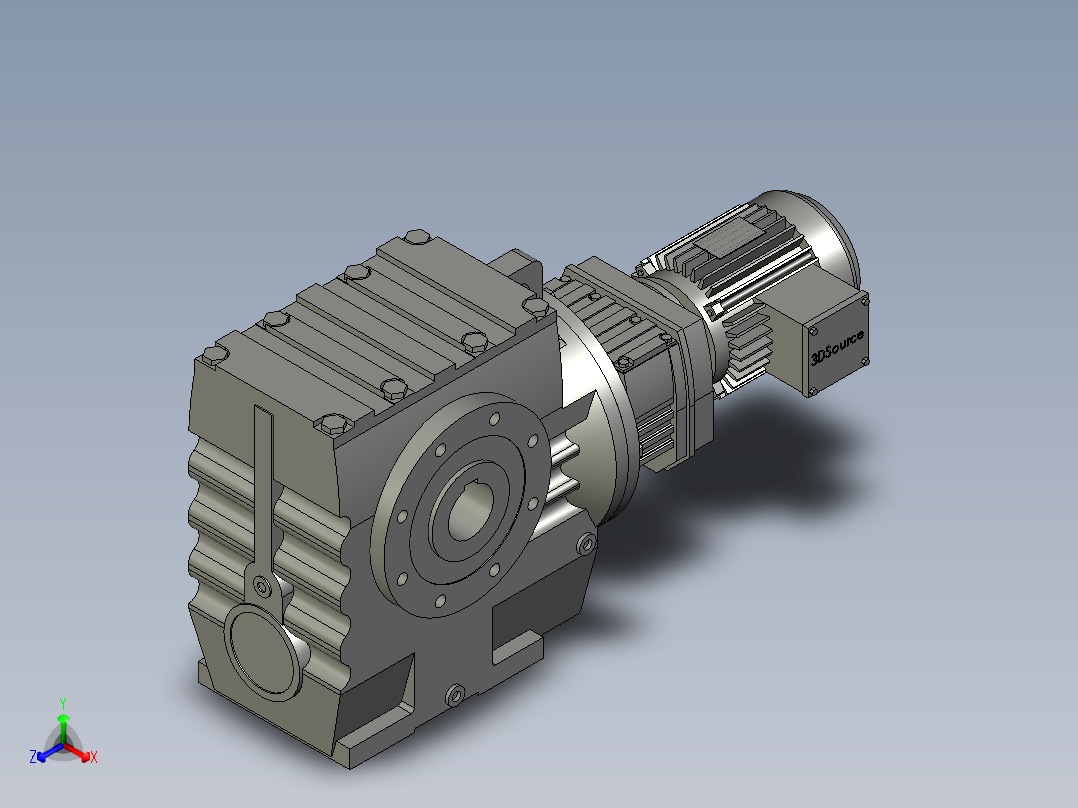 SA97R57-Y80M-70-A-W11kw26转接线盒在左侧主视图
