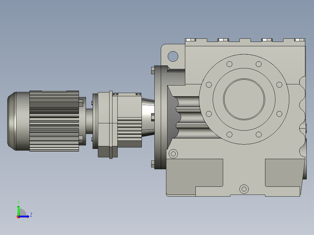 SA97R57-Y80M-70-A-W11kw26转接线盒在左侧左视图