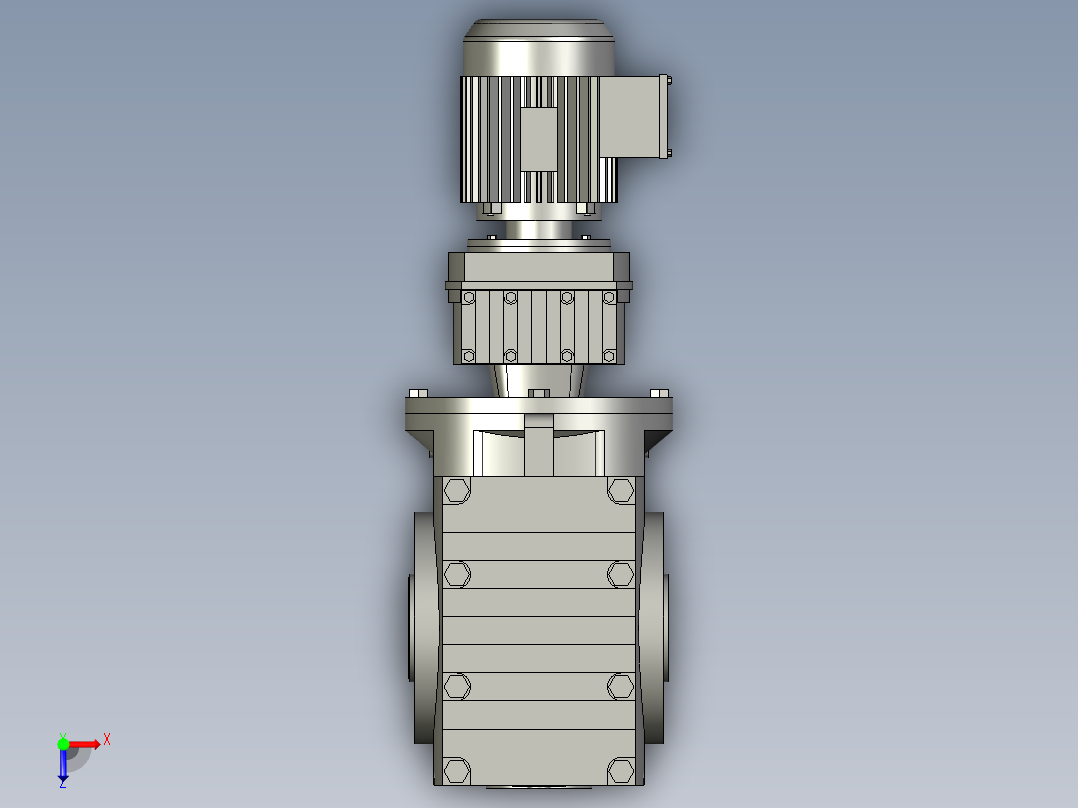 SA97R57-Y80M-70-A-W11kw26转接线盒在左侧俯视图