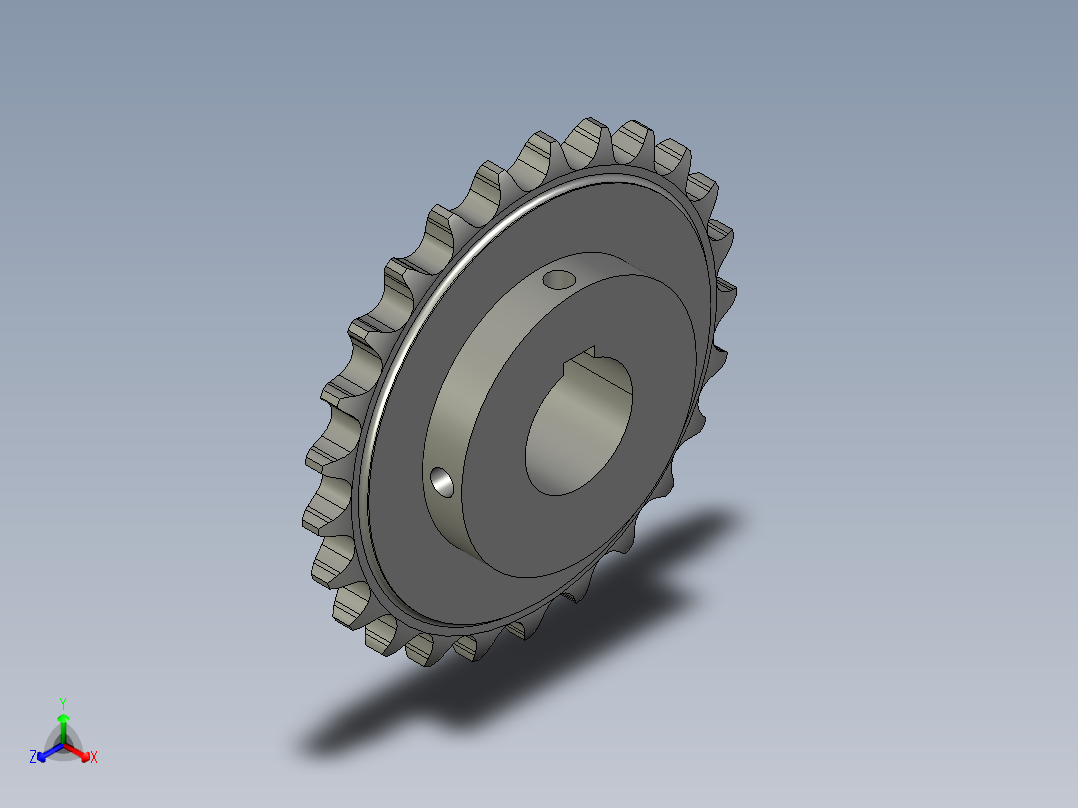 单排链轮16A-25主视图