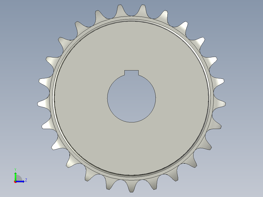 单排链轮16A-25左视图
