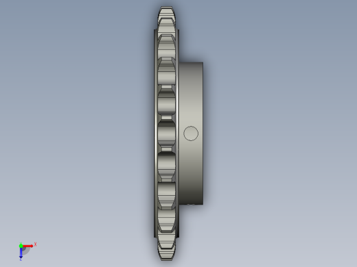 单排链轮16A-25俯视缩略图