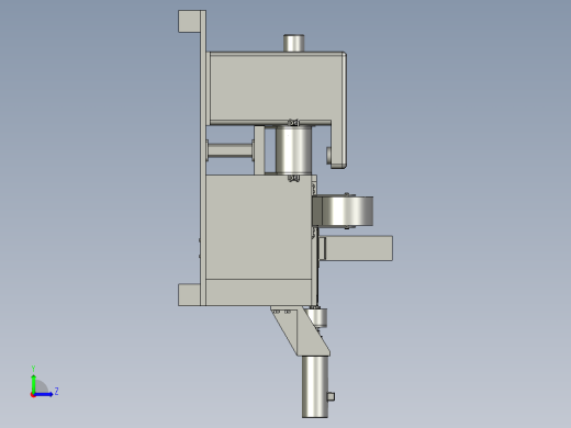 包装机物料推送装置左视缩略图