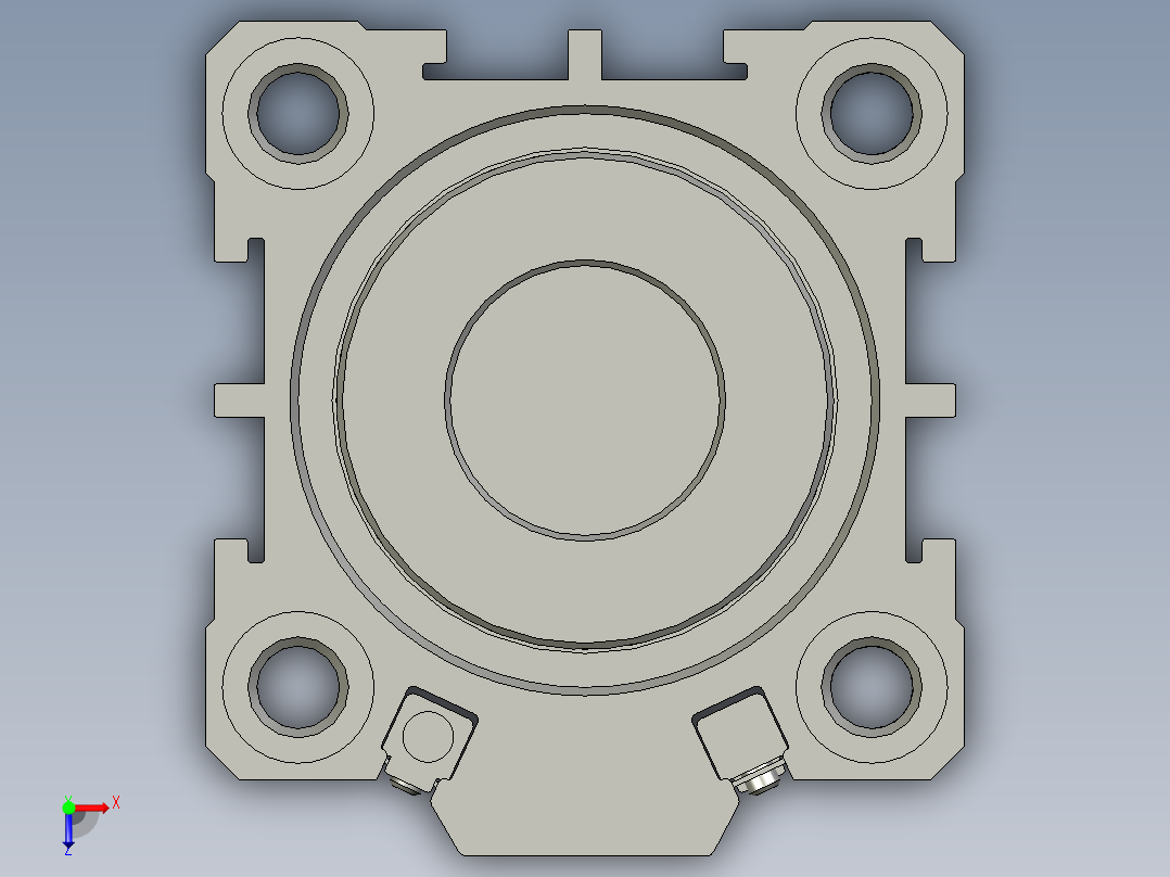 回转夹紧气缸QCKL32x30S_0_135_+_CS1-G-2_俯视图