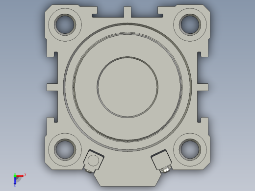 回转夹紧气缸QCKL32x30S_0_135_+_CS1-G-2_俯视缩略图