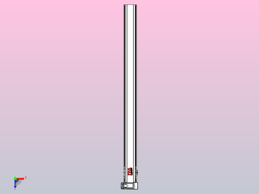 皮带直线轴半封闭可选导轨TPA-HNB-120D-110-L1450-RU-Y-P40-N3俯视缩略图