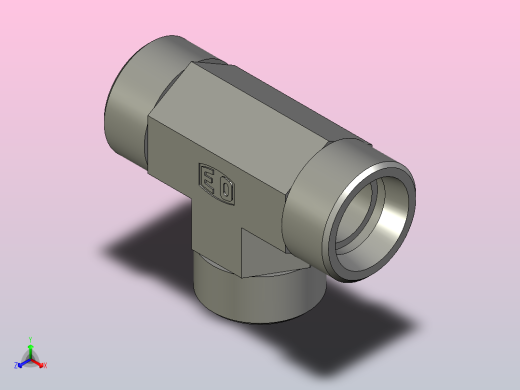 EO接头三通T18LCFX.stp正等轴测缩略图