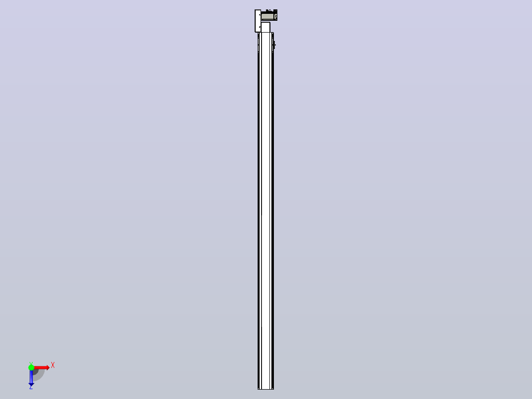 皮带直线轴半封闭可选导轨TPA-HNB-105D-90-L2150-MR-C-P20-N3俯视图