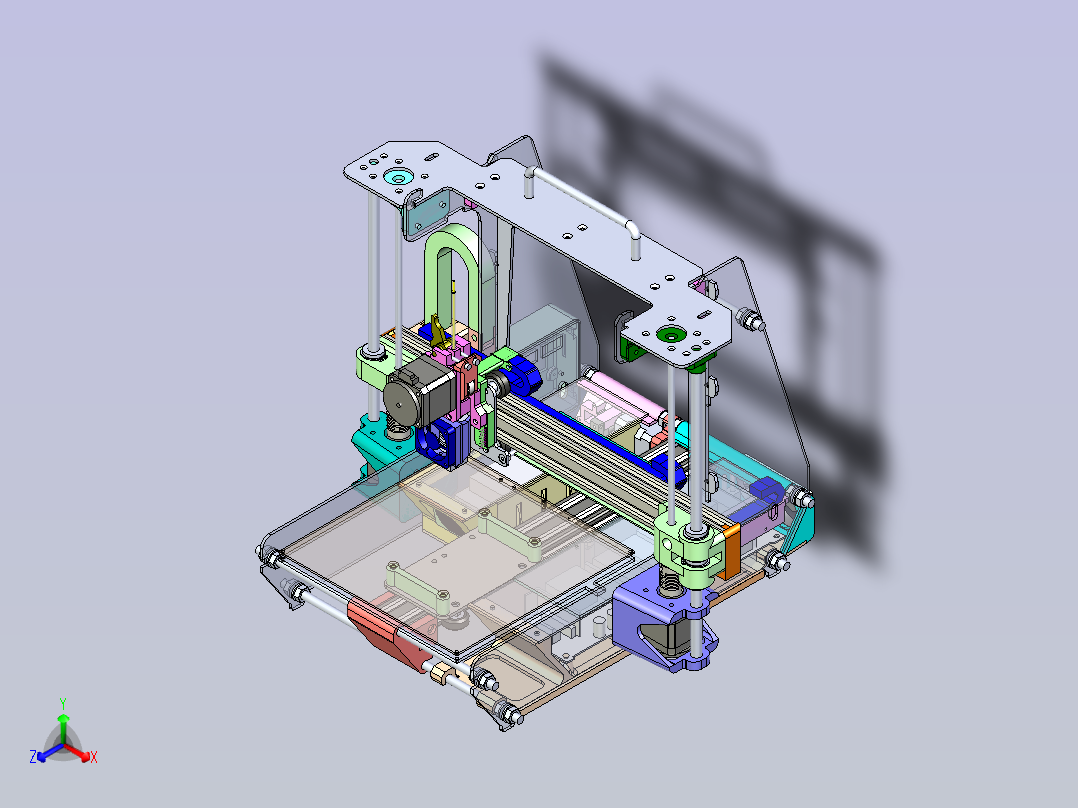 3D打印机 2正等轴测图