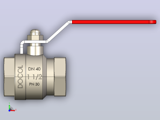 球阀1.1-2英寸DN 40 - PN 30前视缩略图
