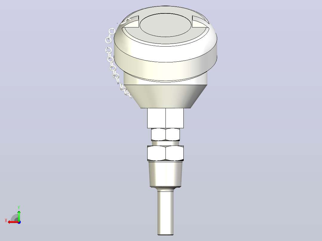 RTD热电偶3-4英寸后视图