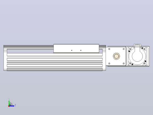 皮带直线轴半封闭可选导轨TPA-HNB-202D-140-L100-MR-Y-P75-N3左视缩略图