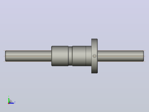 FFZD2005-3滚珠丝杆3D模型左视缩略图