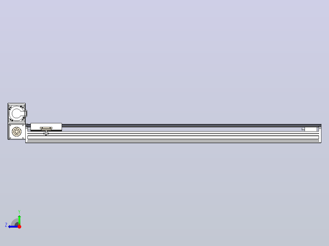 皮带直线轴半封闭可选导轨TPA-HNB-175D-140-L1200-LU-C-P75-N3右视图