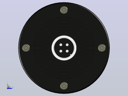 1，5kW 18000 rpm主轴电机实体模型左视缩略图