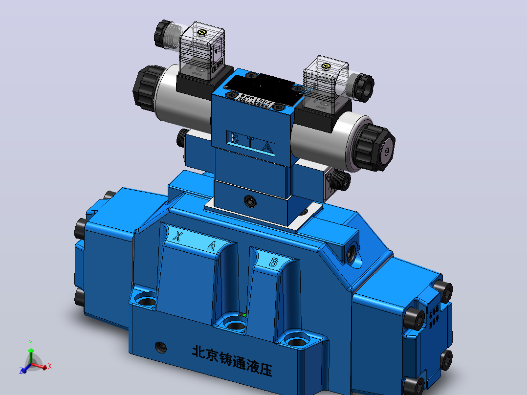 H-4WEH25-S-D1 电液换向阀主视图