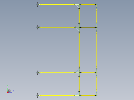 4.5 × 4.3 帐篷框架骨架左视缩略图