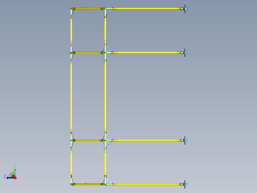4.5 × 4.3 帐篷框架骨架右视缩略图