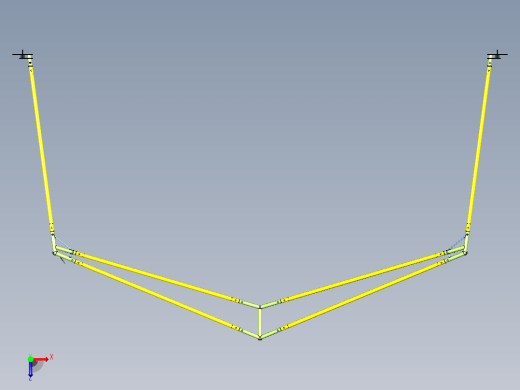4.5 × 4.3 帐篷框架骨架俯视缩略图