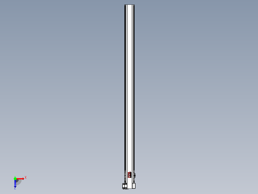 皮带直线轴半封闭可选导轨TPA-HNB-120D-110-L1950-RP-Y-P40-N3俯视图