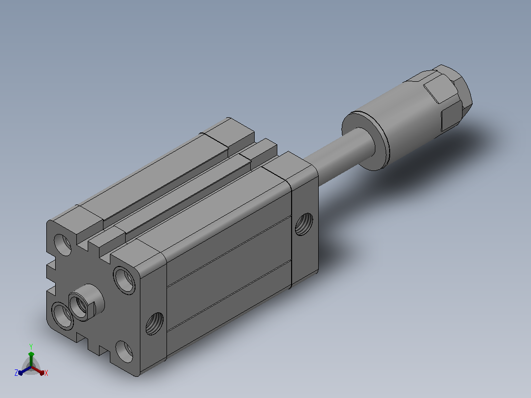 ACEJφ32~φ63紧凑型气缸[ACEJ63×60-40SBG]正等轴测图