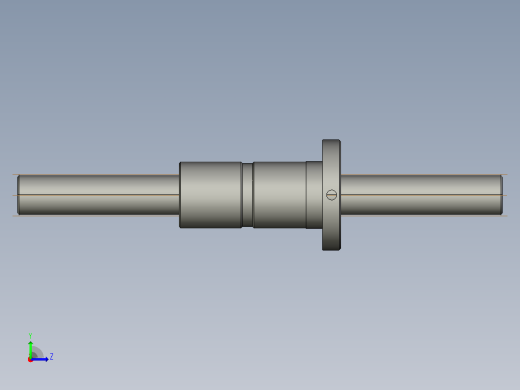 FFZD2506-3滚珠丝杆3D模型左视缩略图