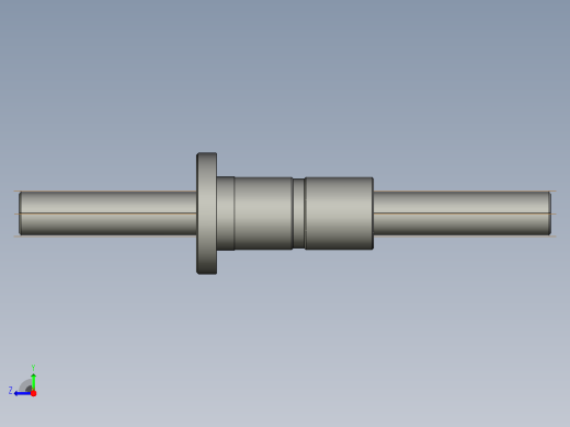 FFZD2506-3滚珠丝杆3D模型右视缩略图