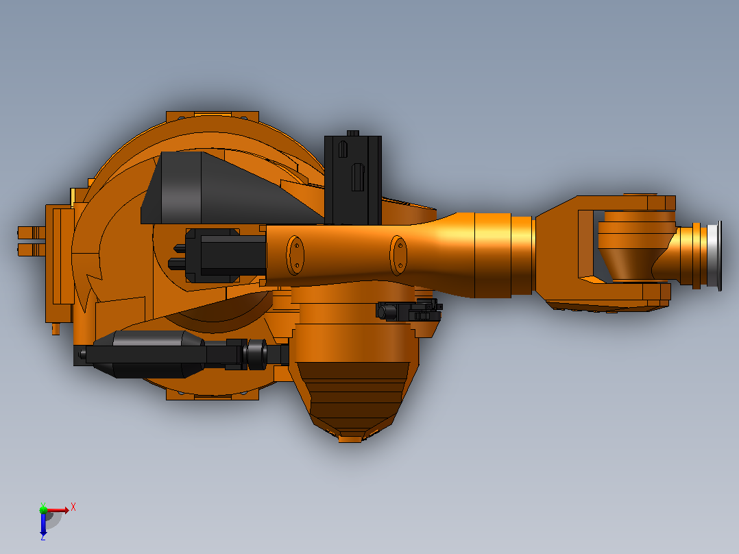 KUKA KR360-2.KR500-2（KR C2）_ 3D模型-可活动关节俯视图