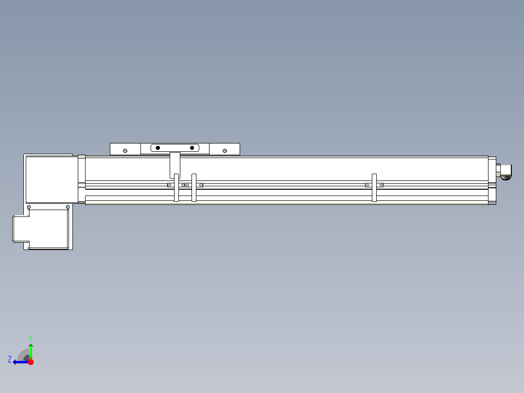 MCB14无尘皮带滑台[MCB14-L40-300-LD-P20-C3]右视图
