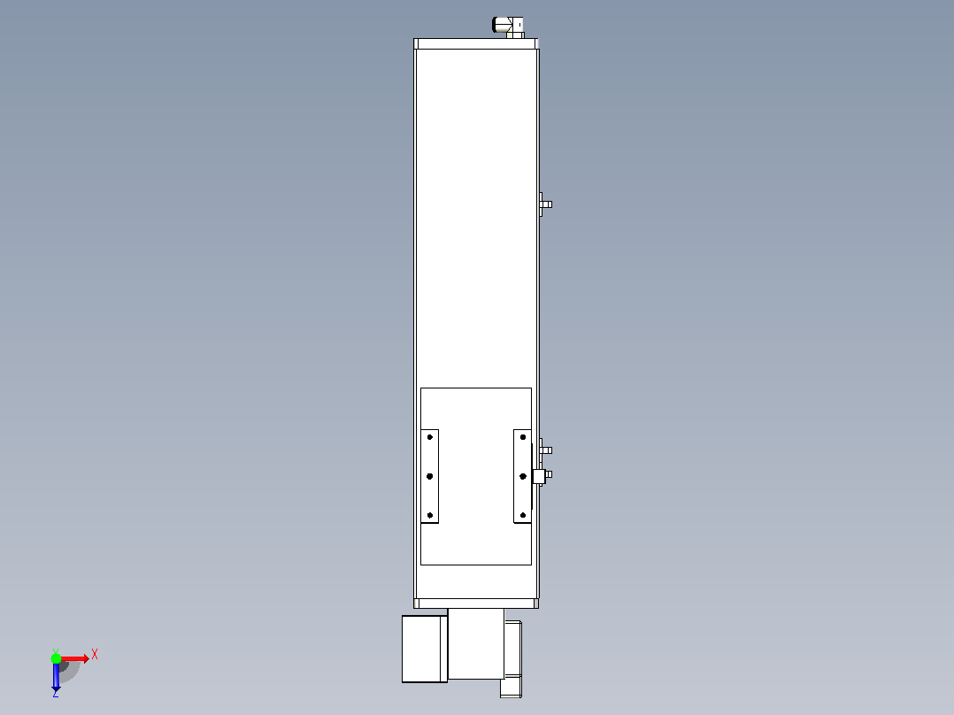 MCB14无尘皮带滑台[MCB14-L40-300-LD-P20-C3]俯视图