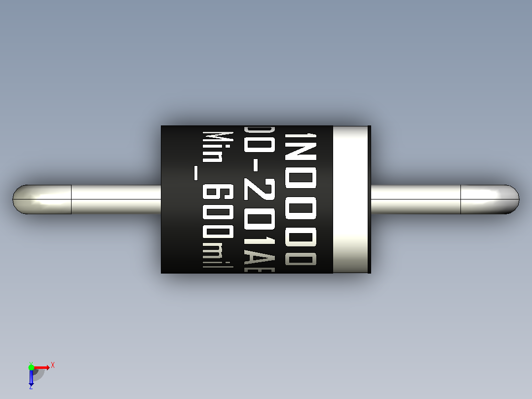 轴向二极管外壳DO-201AE_Min_600mil_rev1.0.zip.zip俯视图
