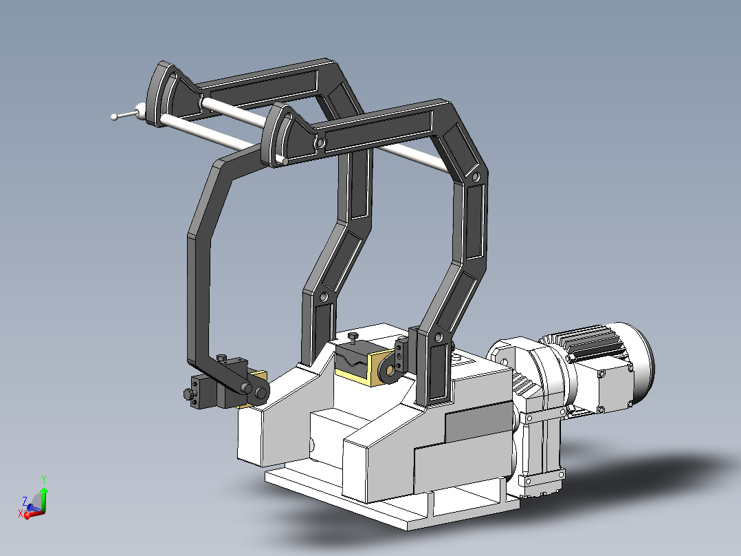 船舶导轨垂直双面角焊机设计(sw15+说明书+cad)主视图