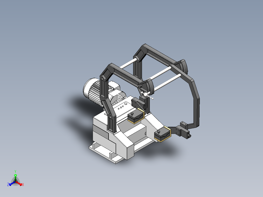 船舶导轨垂直双面角焊机设计(sw15+说明书+cad)正等轴测图
