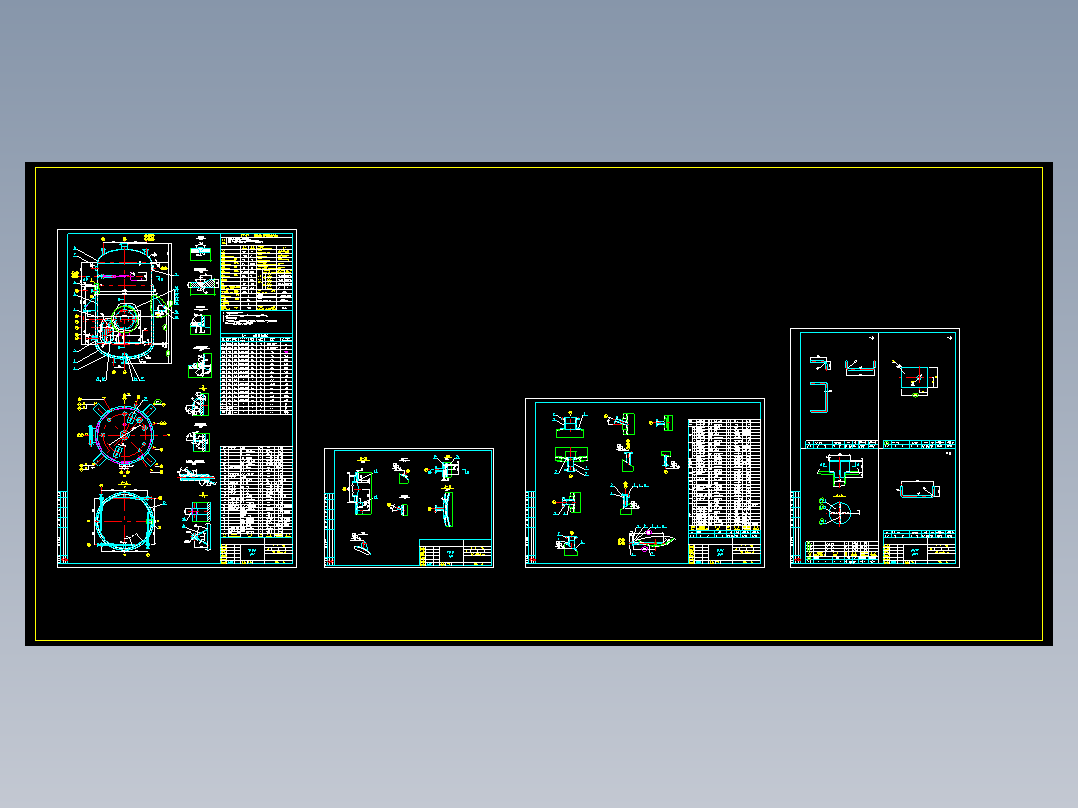 闪蒸罐一套图cad图CAD设计图