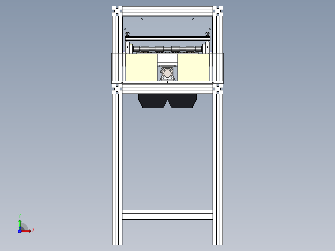 脚踏板压接机（sw18可编辑+工程图）前视图