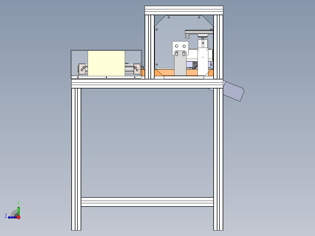 脚踏板压接机（sw18可编辑+工程图）右视图