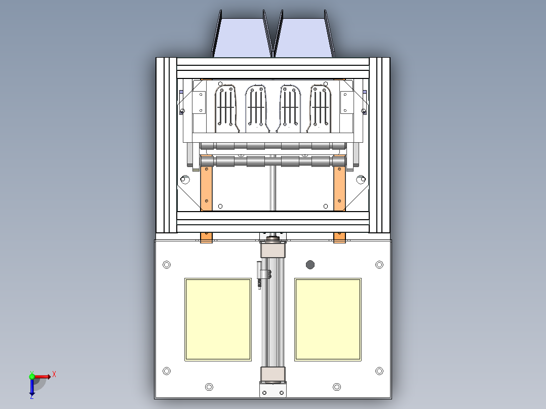 脚踏板压接机（sw18可编辑+工程图）俯视图
