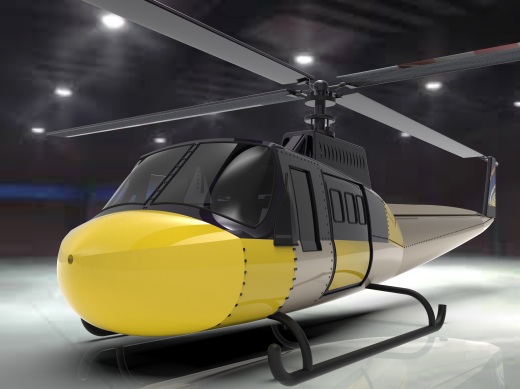 贝尔 Bell 412桨叶旋翼直升机3D图纸 IGS格式缩略图