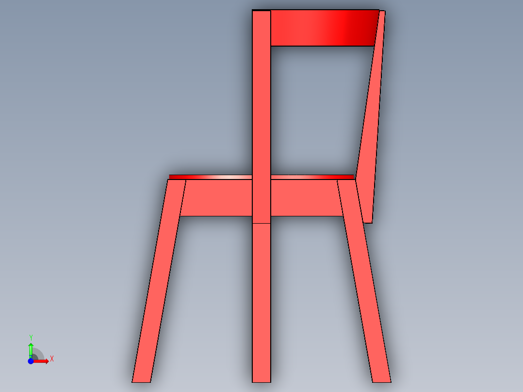 2x4椅子造型设计前视图