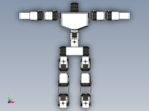 scrapped robosavvy人形机器人结构3D图纸 IGS格式前视缩略图