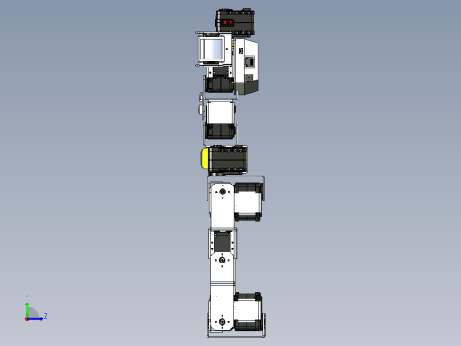 scrapped robosavvy人形机器人结构3D图纸 IGS格式左视缩略图