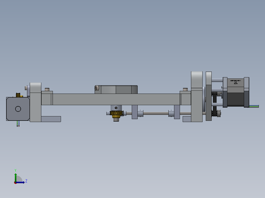 带2个旋转轴的5轴CNC控制台左视图