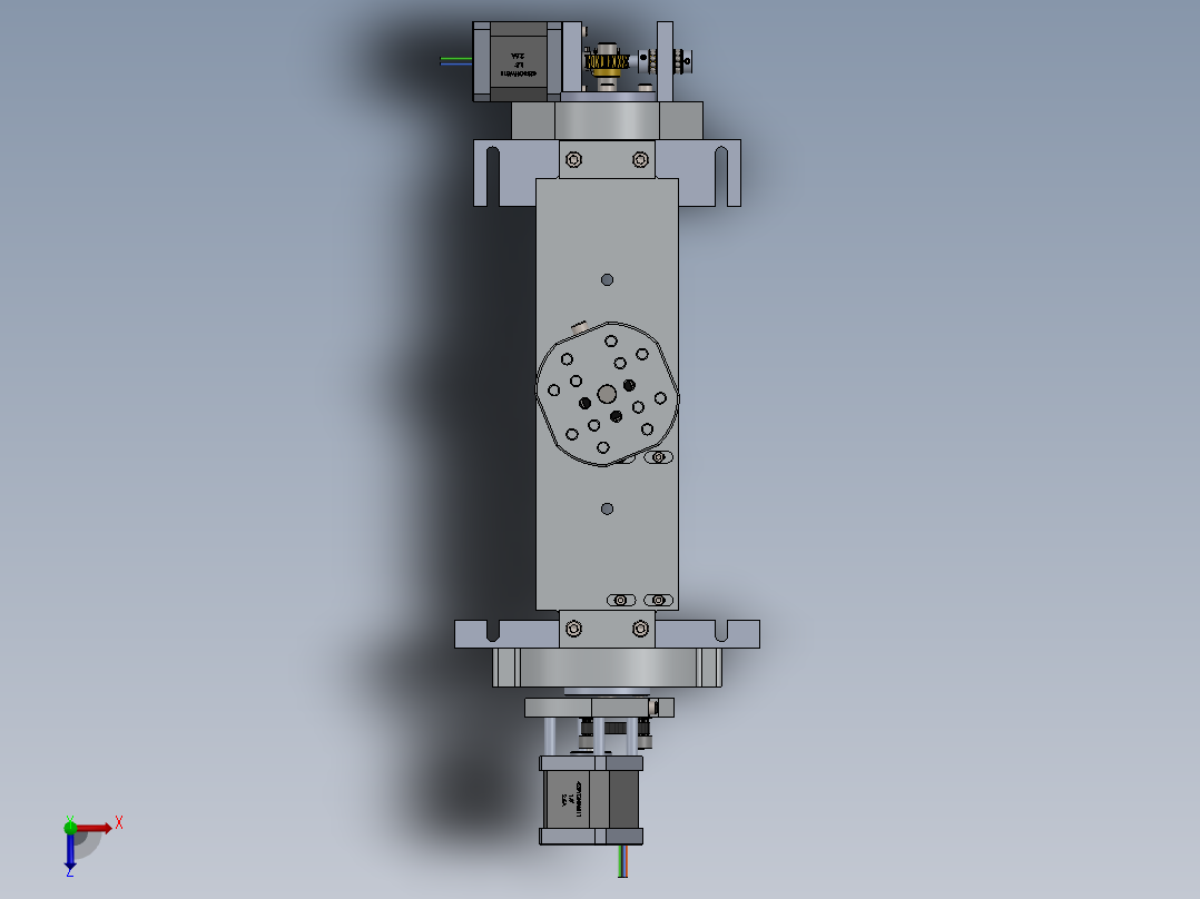 带2个旋转轴的5轴CNC控制台俯视图
