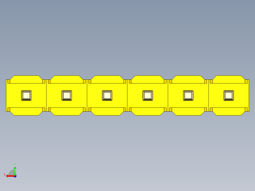 彩色公头100mil（2.54mm）系列-DS1021_yellow_1x06p_100mil_Type5_rev1.0后视缩略图