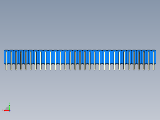 彩色公排针 100mil 2.54mm 系列-DS1022_blue_3x31p_100mil_TypeD_rev1.0后视缩略图