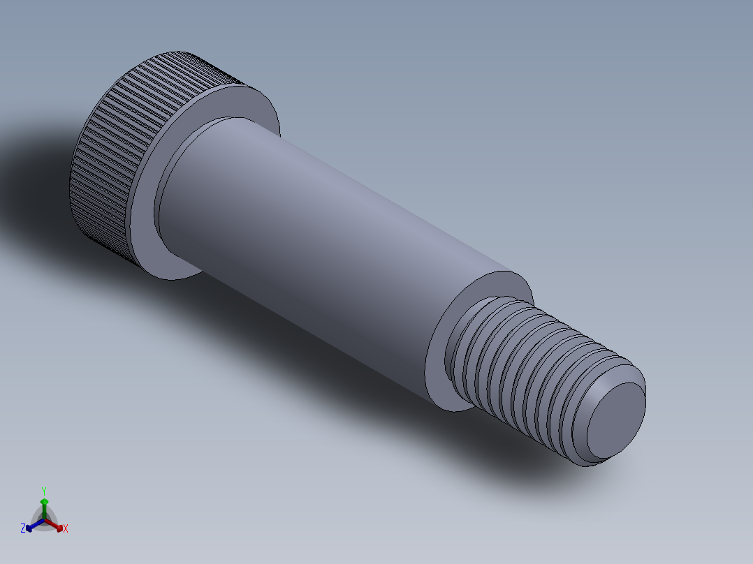 公制SH螺栓选择（DME）-SB DME PM12 x40.SLDPRT正等轴测图